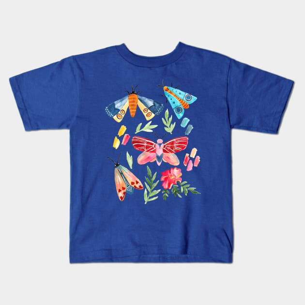 Moth Confetti Kids T-Shirt by tangerinetane